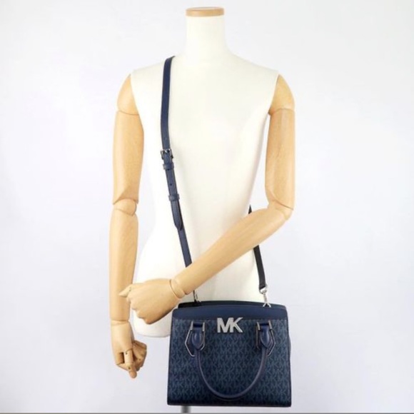 Michael Kors Mott Medium Messenger Convertible Crossbody Bag 35T0SOXM2B Admiral - Picture 9 of 15